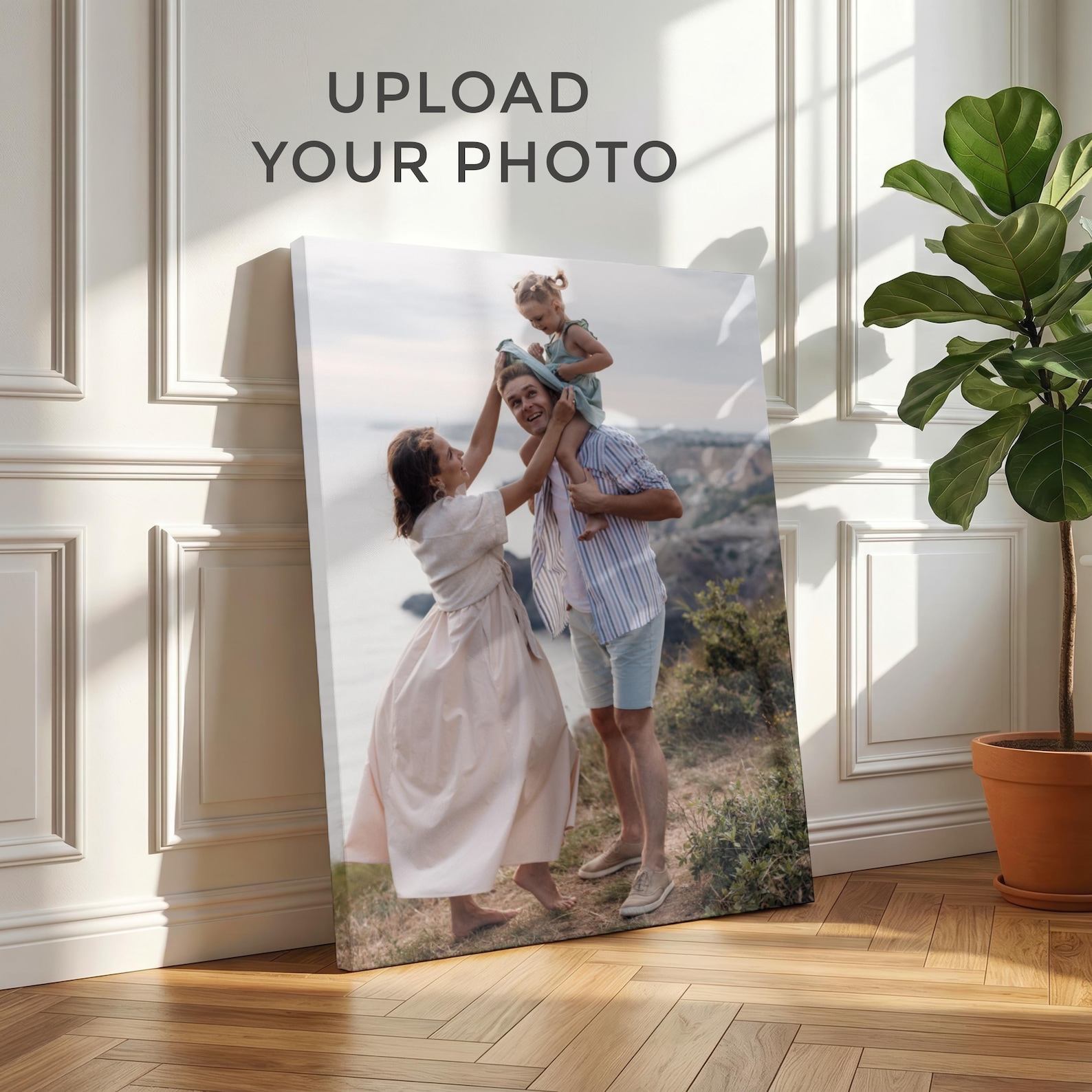 Home Textiles & Decorations - Personalized Photo Canvas, Custom Family Wall