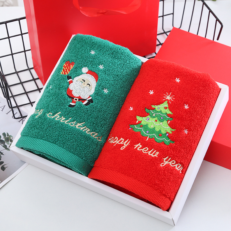 Home Textiles Face Towel - Christmas Towel Gift Box Set Towel