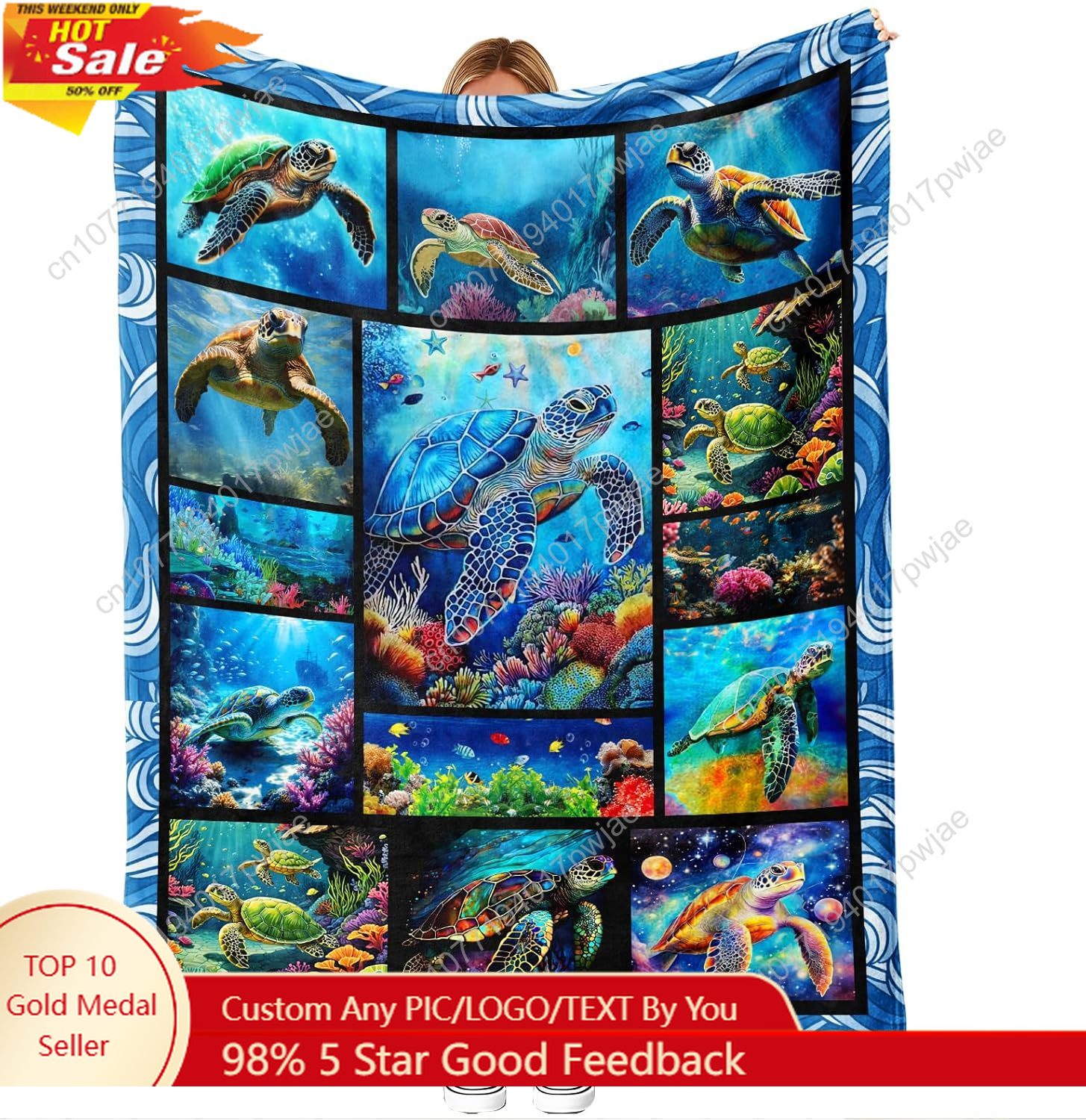 Sea Turtle Flannel Throw Blank - Home Textiles Throw review and price