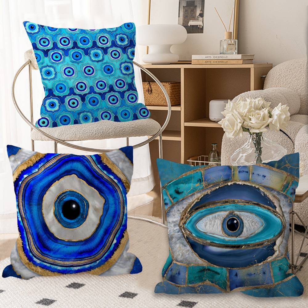 Turkey Blue Heart Evil Eye Cus - Home Textiles Turkey review and price