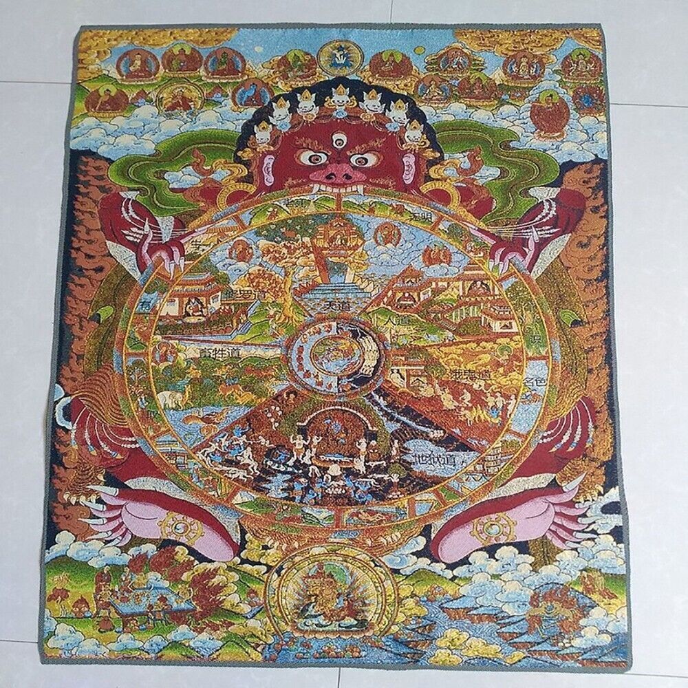 Buddhist Guardian Silk Paintin - Home Textiles China review and price