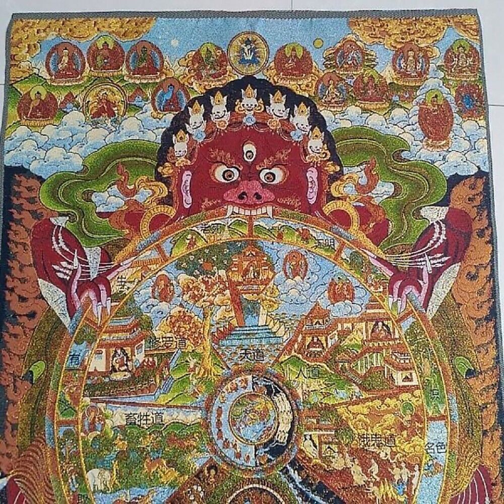 Buddhist Guardian Silk Paintin - Home Textiles China review and price