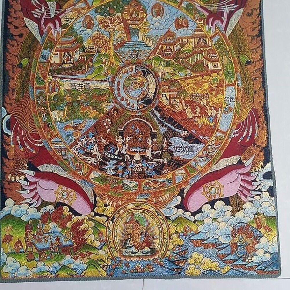 Buddhist Guardian Silk Paintin - Home Textiles China review and price