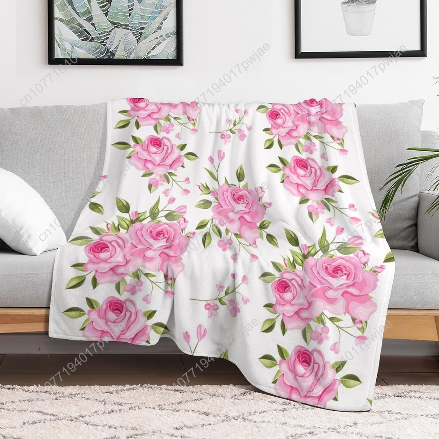 Pink Flower Throw Blanket Flor - Home Textiles & Decorations review and price