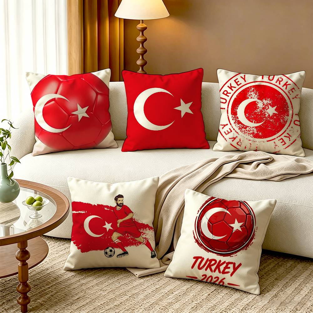 Turkey Flag Cotton Linen Squar - Home Textiles Turkey review and price