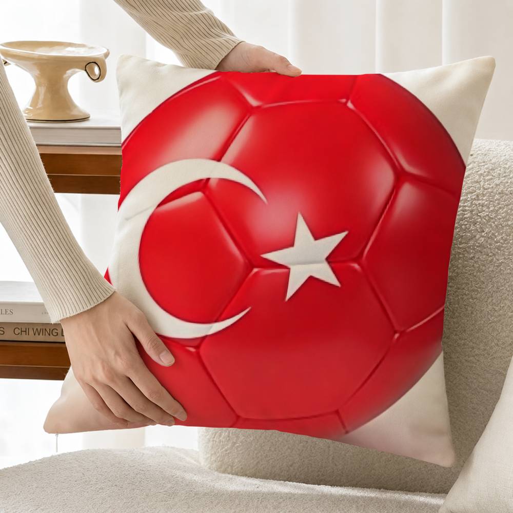 Turkey Flag Cotton Linen Squar - Home Textiles Turkey review and price