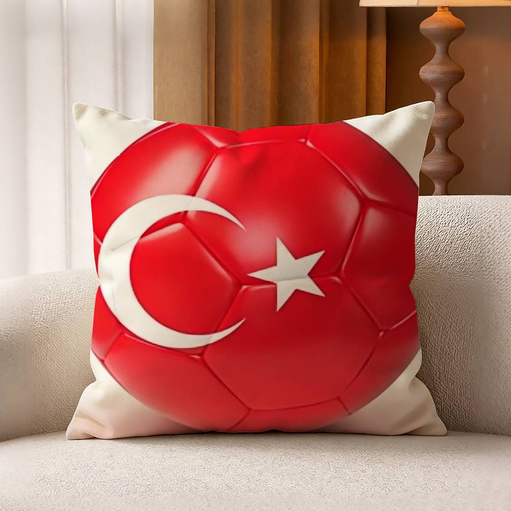 Turkey Flag Cotton Linen Squar - Home Textiles Turkey review and price