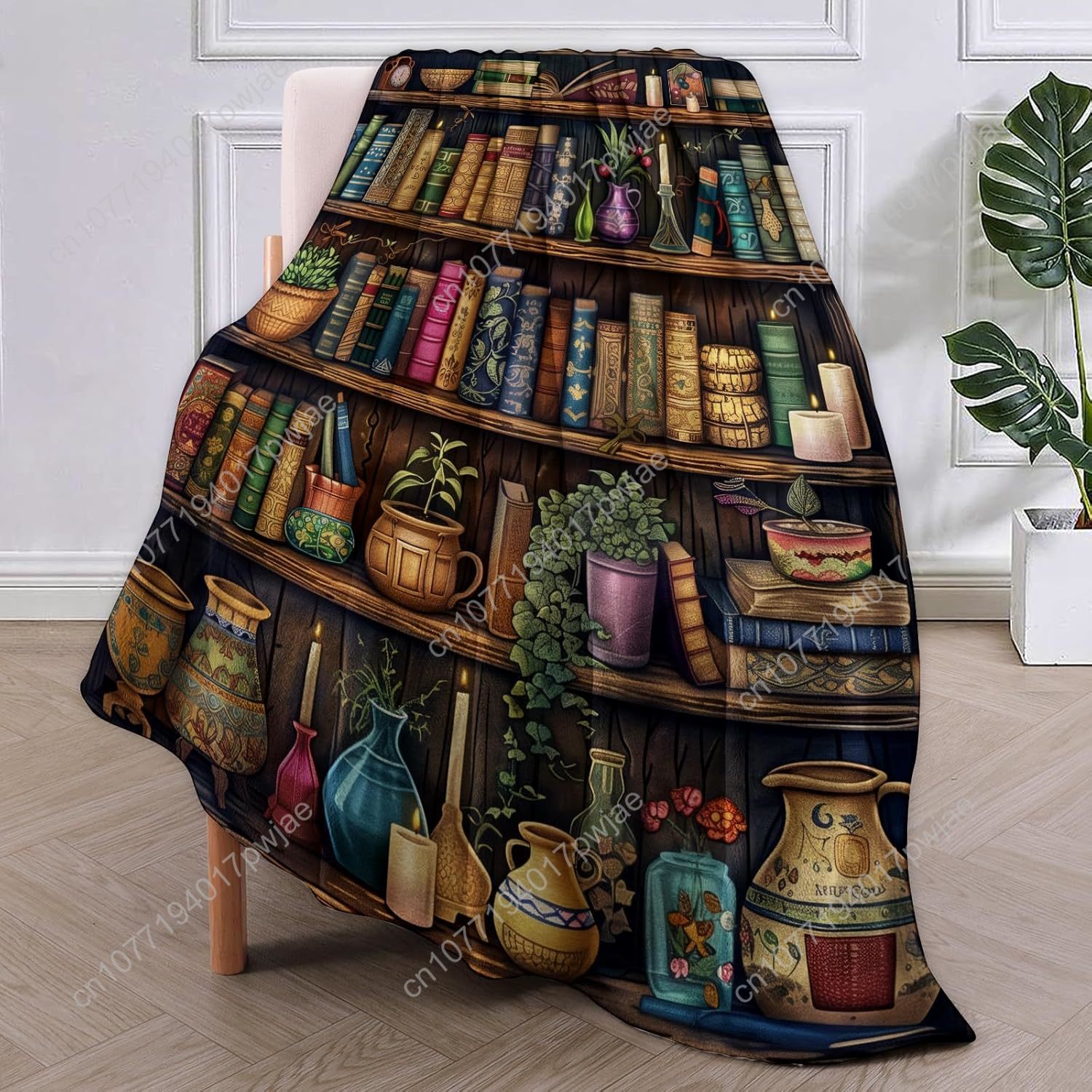 Vintage Bookshelf Blanket Read - Home Textiles & Decorations review and price