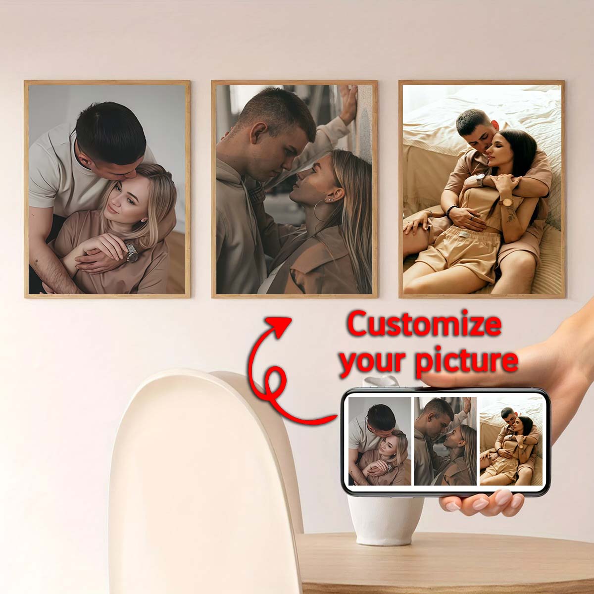 Triptych - 2D custom photo woo - Home Textiles Photos review and price