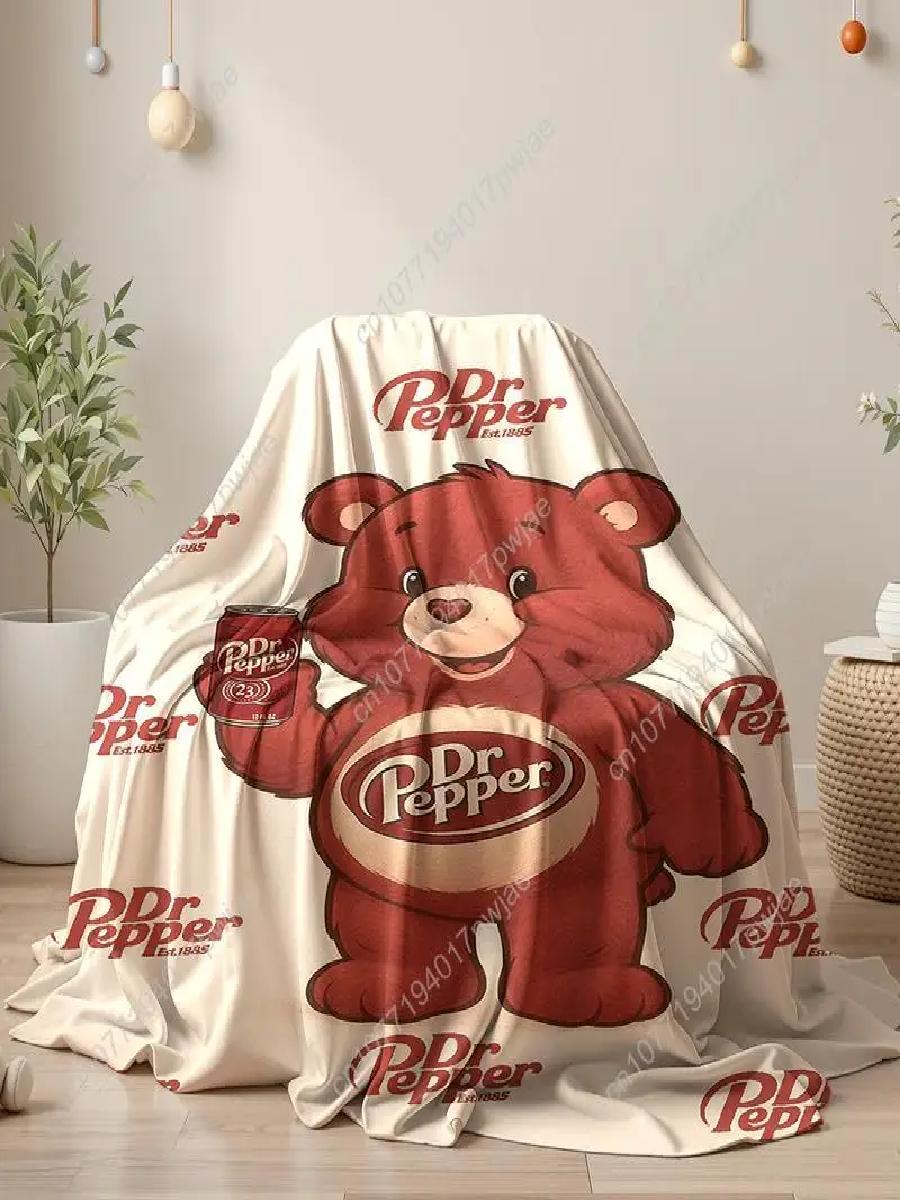 Dr Pepper Bear Flannel Throw B - Home Textiles Throw review and price