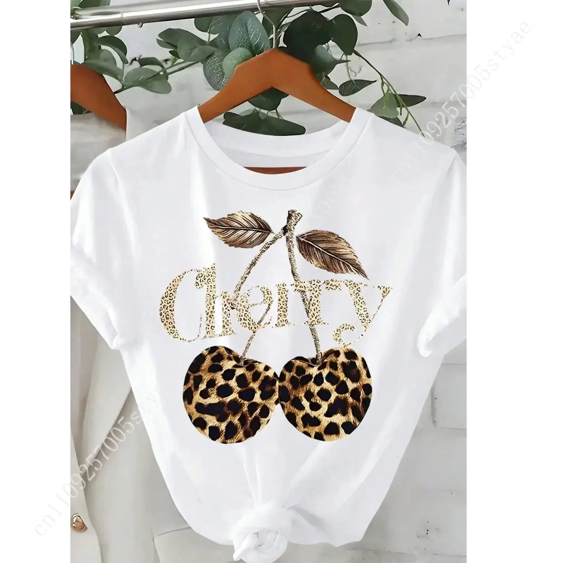 Women's Cherry & Leopard Print - Quilt Cotton Summer review and price