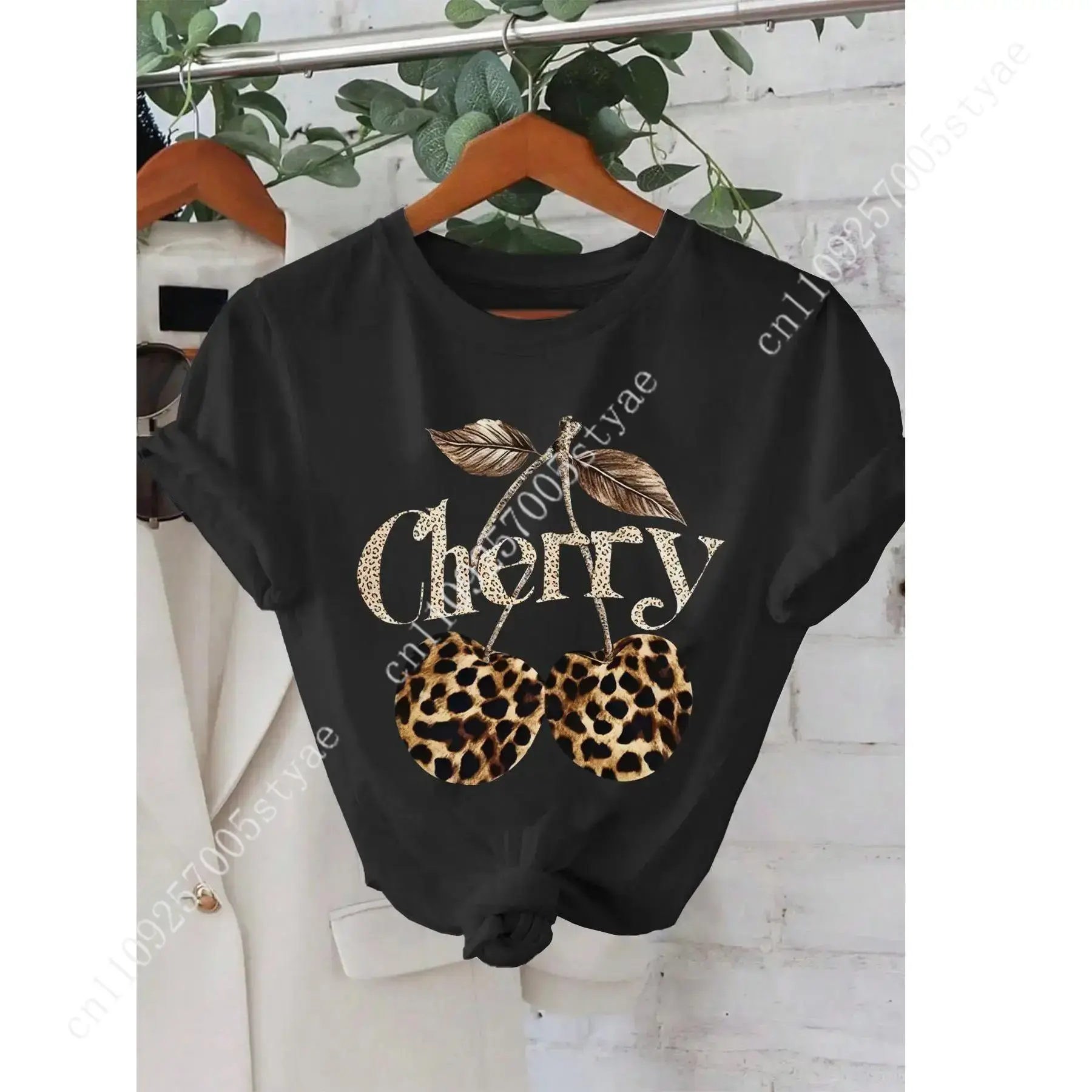 Women's Cherry & Leopard Print - Quilt Cotton Summer review and price