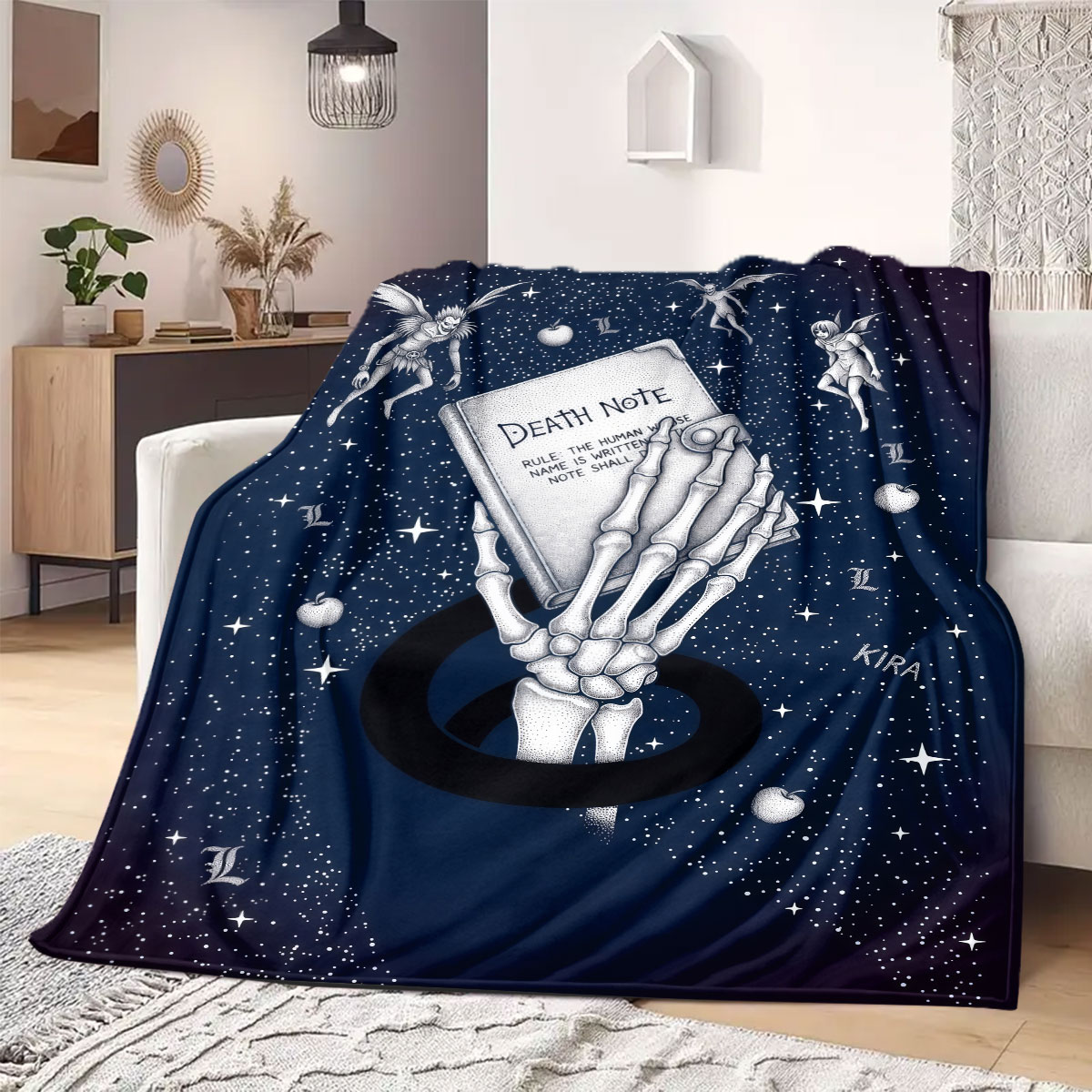 Death Note Radiant Print Flann - Home Textiles Notes review and price