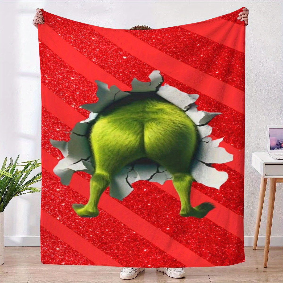 A plush wool blanket featuring - Home Textiles Images review and price
