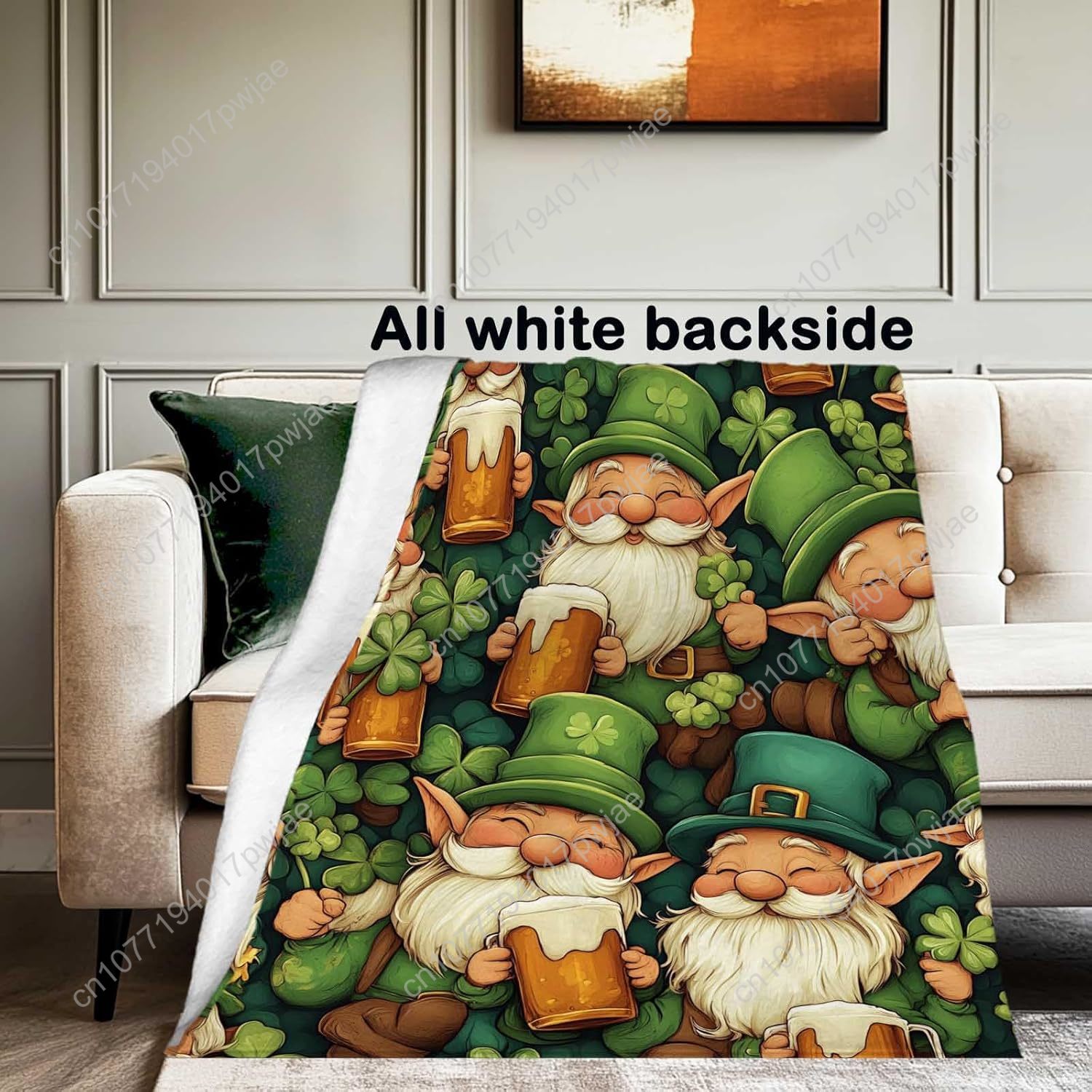 St. Patrick’s Day Gnome Throw  - Home Textiles & Decorations review and price