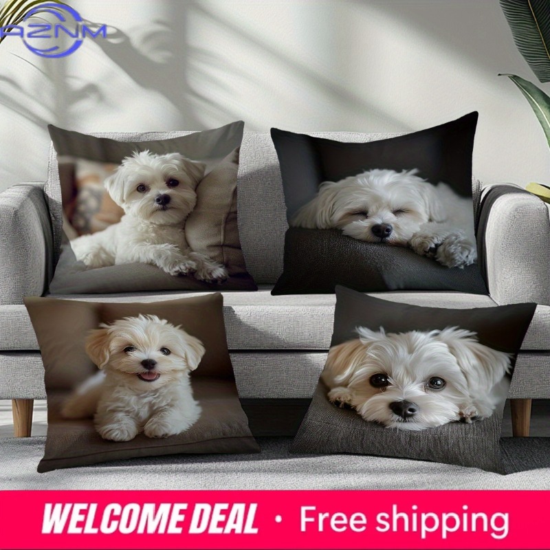Maltese Dog Photo Print Cushio - Home Textiles Photos review and price