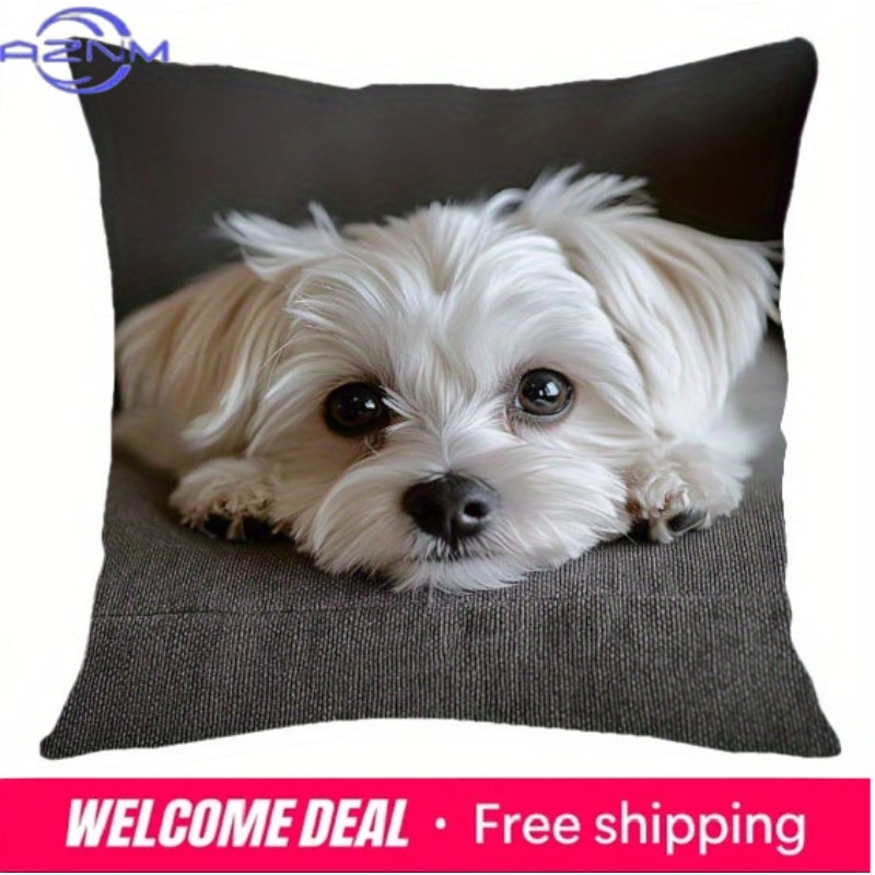 Maltese Dog Photo Print Cushio - Home Textiles Photos review and price