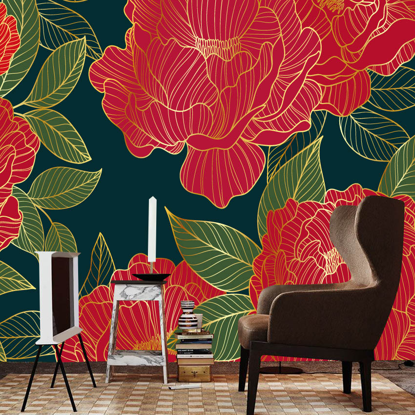 20+ Floral Red Peony Nature Ph - Home Textiles Photos review and price