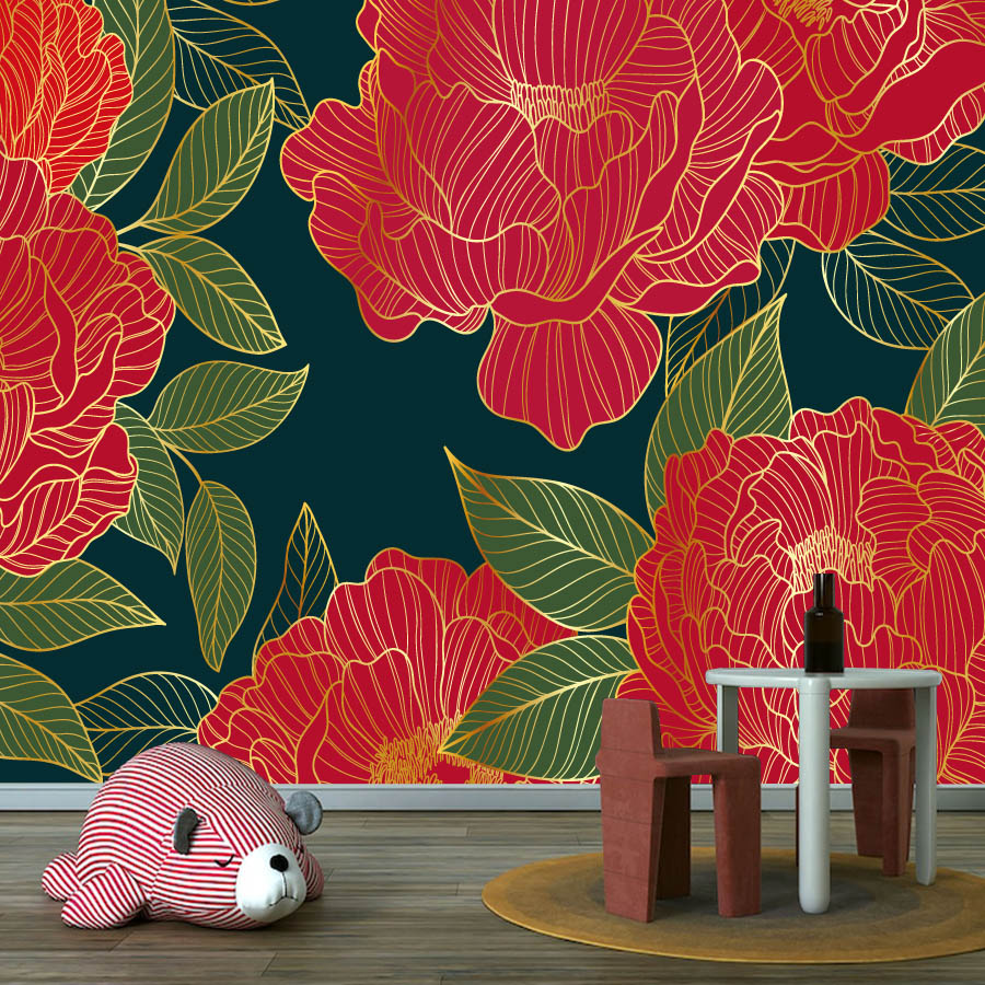 20+ Floral Red Peony Nature Ph - Home Textiles Photos review and price