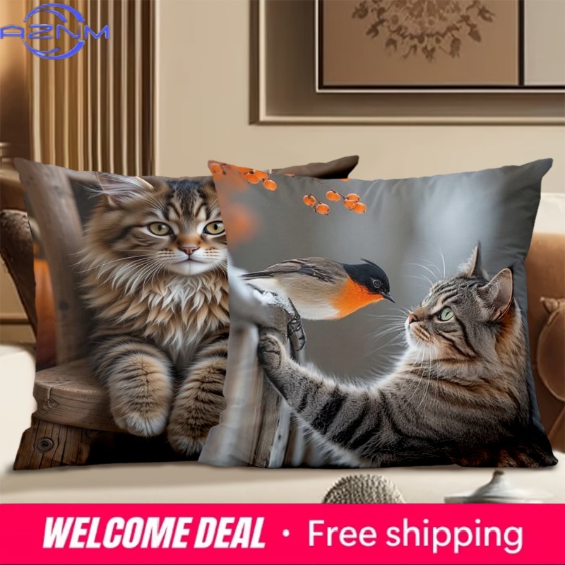 Cute Cat Pillows With Differen - Home Textiles Images review and price