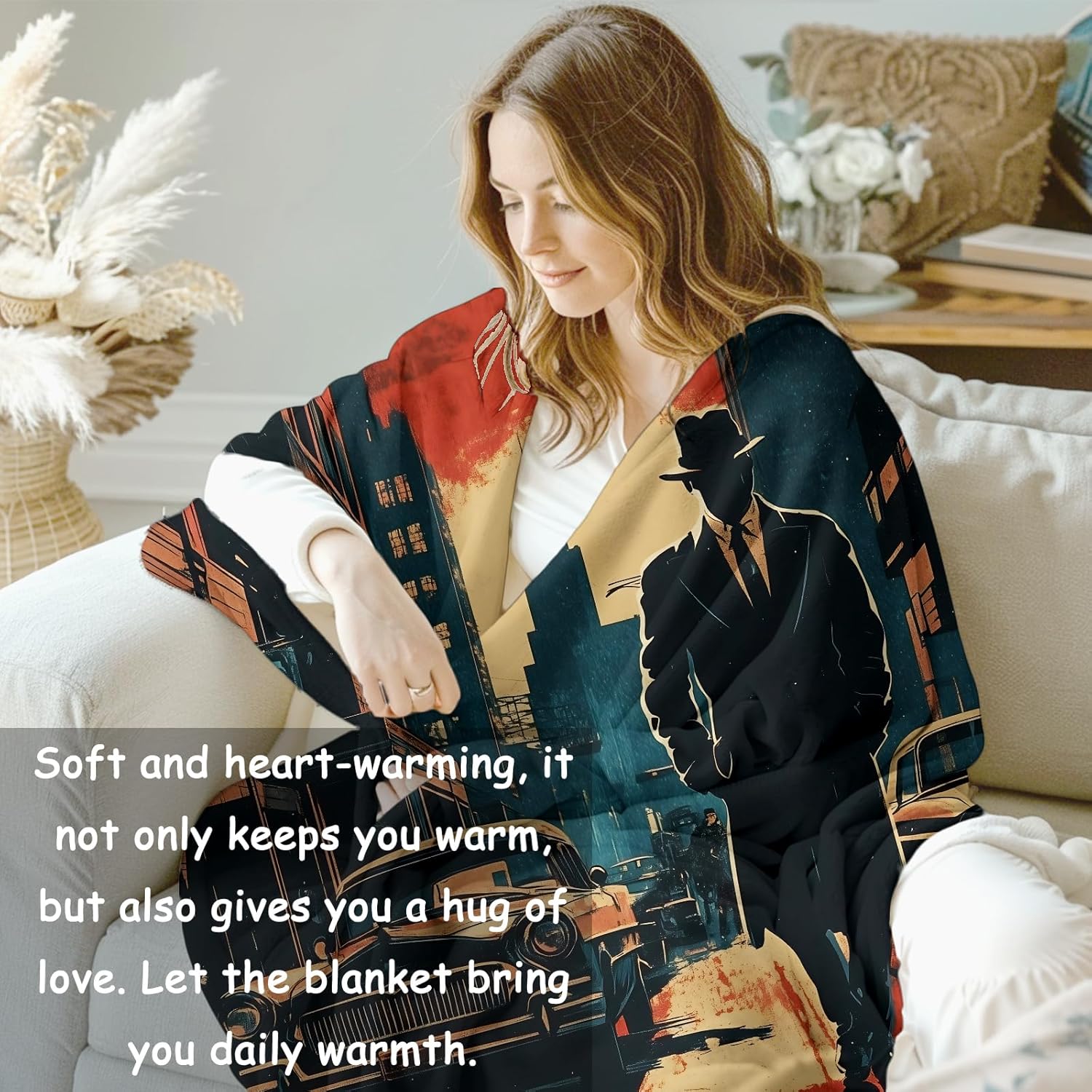 Noir Detective Blanket Gifts f - Home Textiles & Decorations review and price