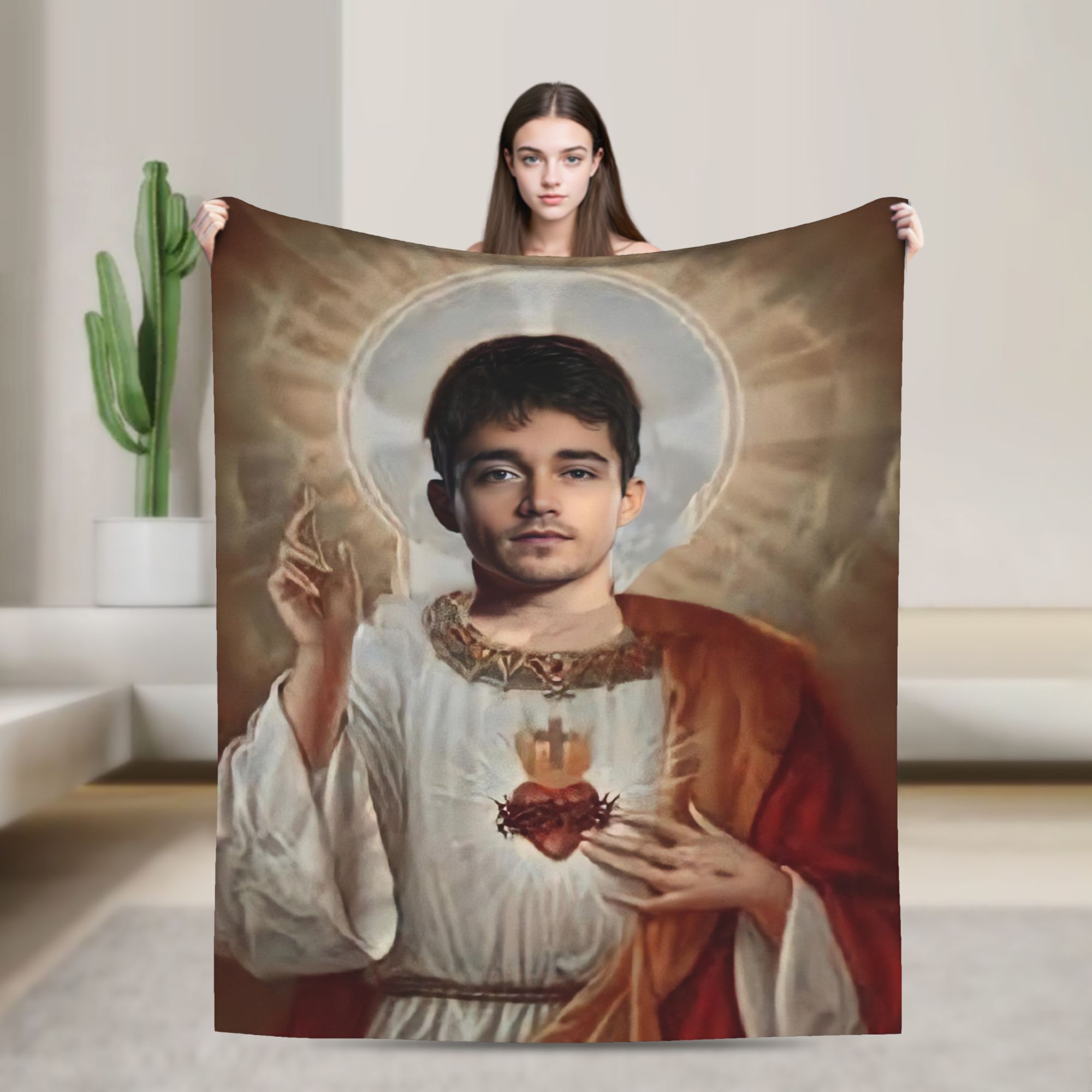 Funny image of Jesus Flannel p - Home Textiles Images review and price