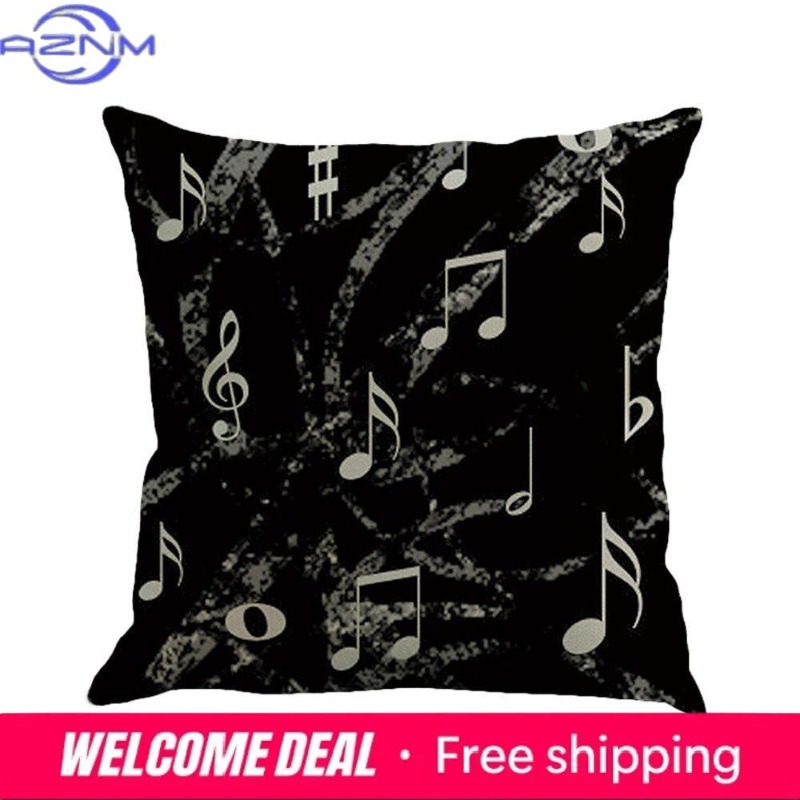 Square Musical Note Printed Cu - Home Textiles Notes review and price